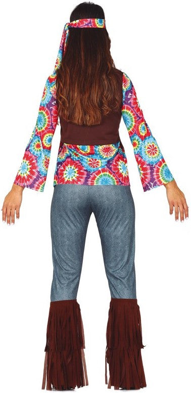 Disfraz de Hippie Floreada para Mujer