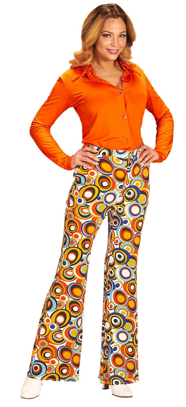 Pantalones de Campana Disco Multicolor para Mujer