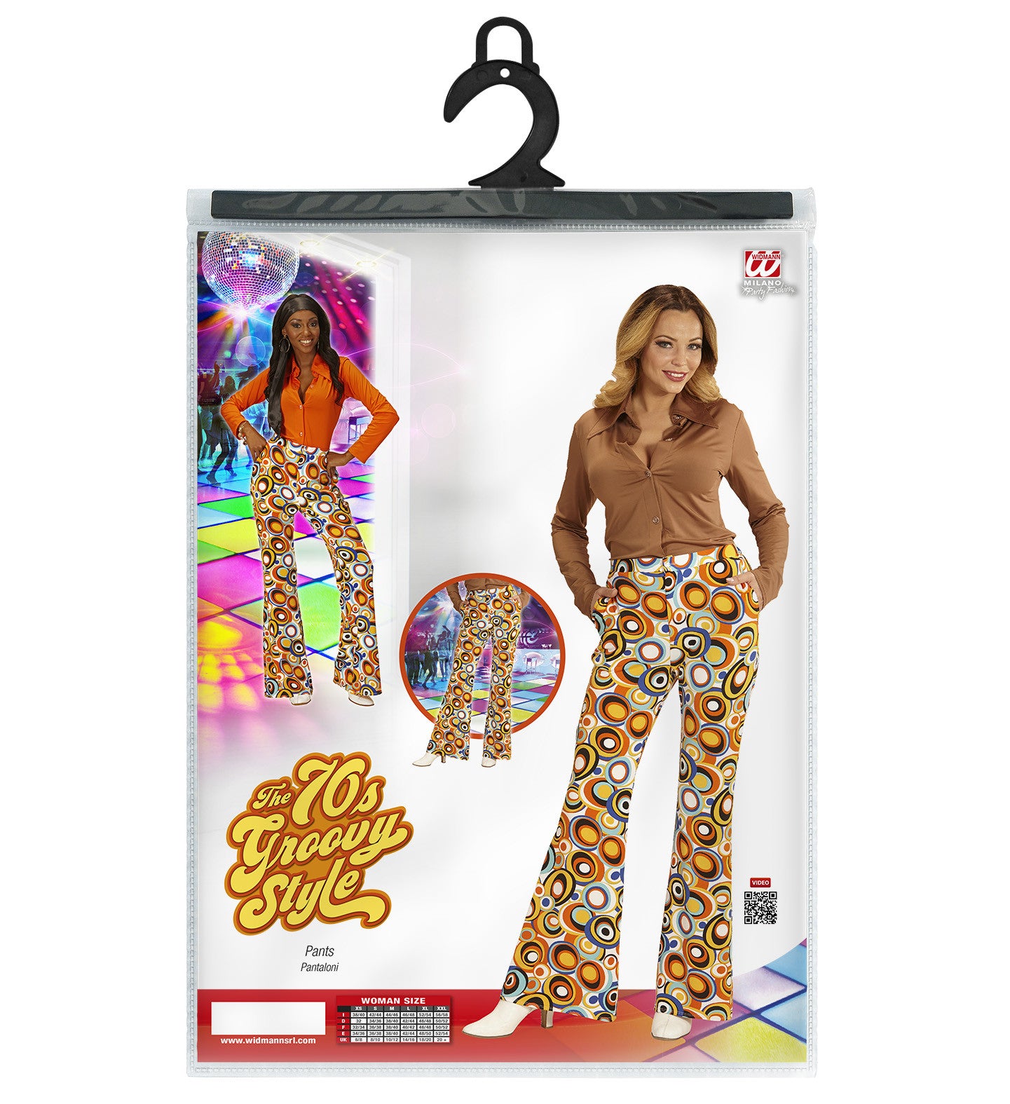 Pantalones de Campana Disco Multicolor para Mujer