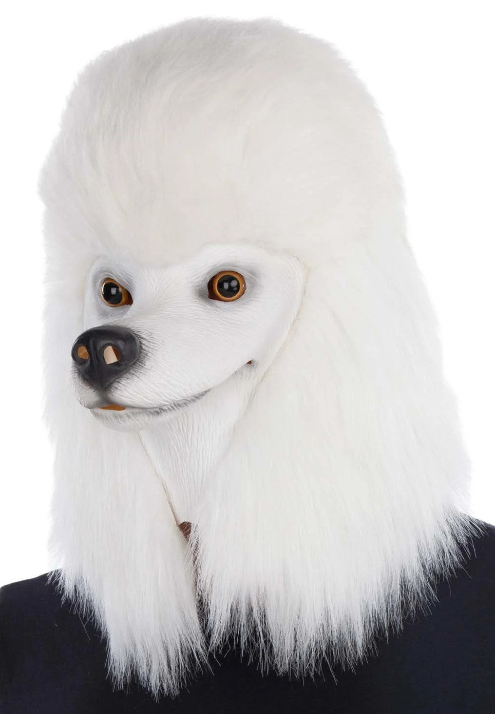 Máscara de Perro Caniche Blanco con Pelo