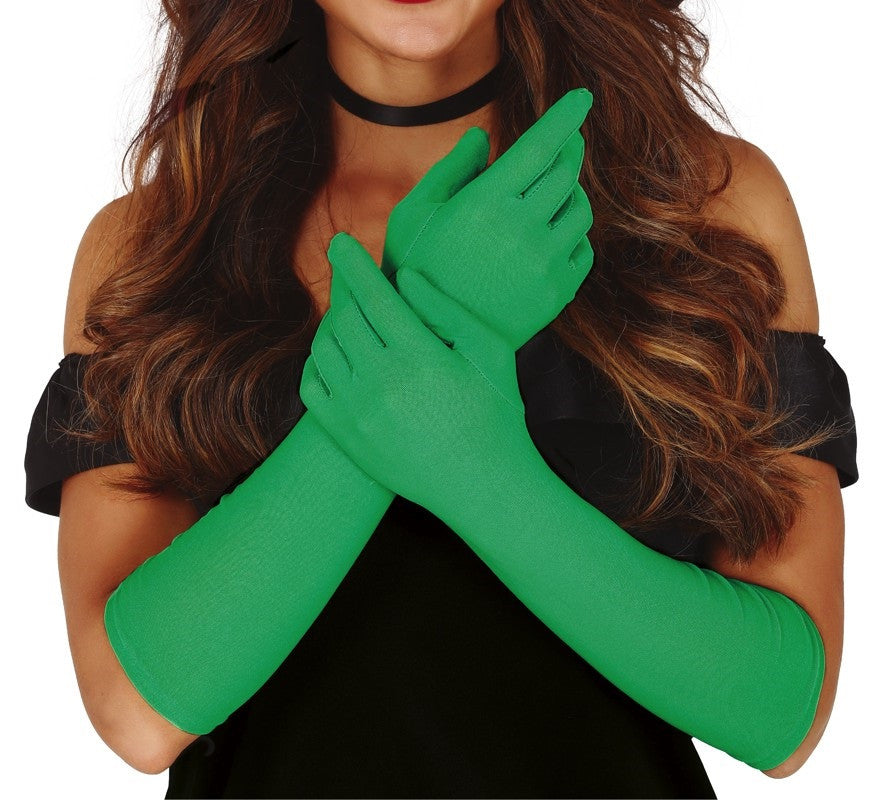 Guantes Verdes Largos para Adulto