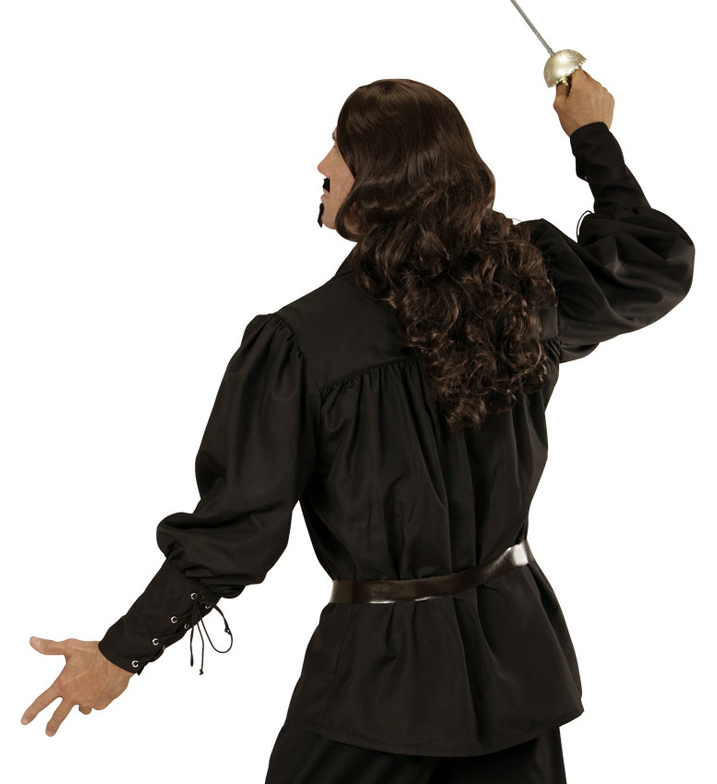 Camisa Medieval Negra para Adulto