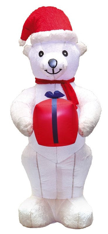 Oso de Navidad Hinchable de 210cm con Pelo