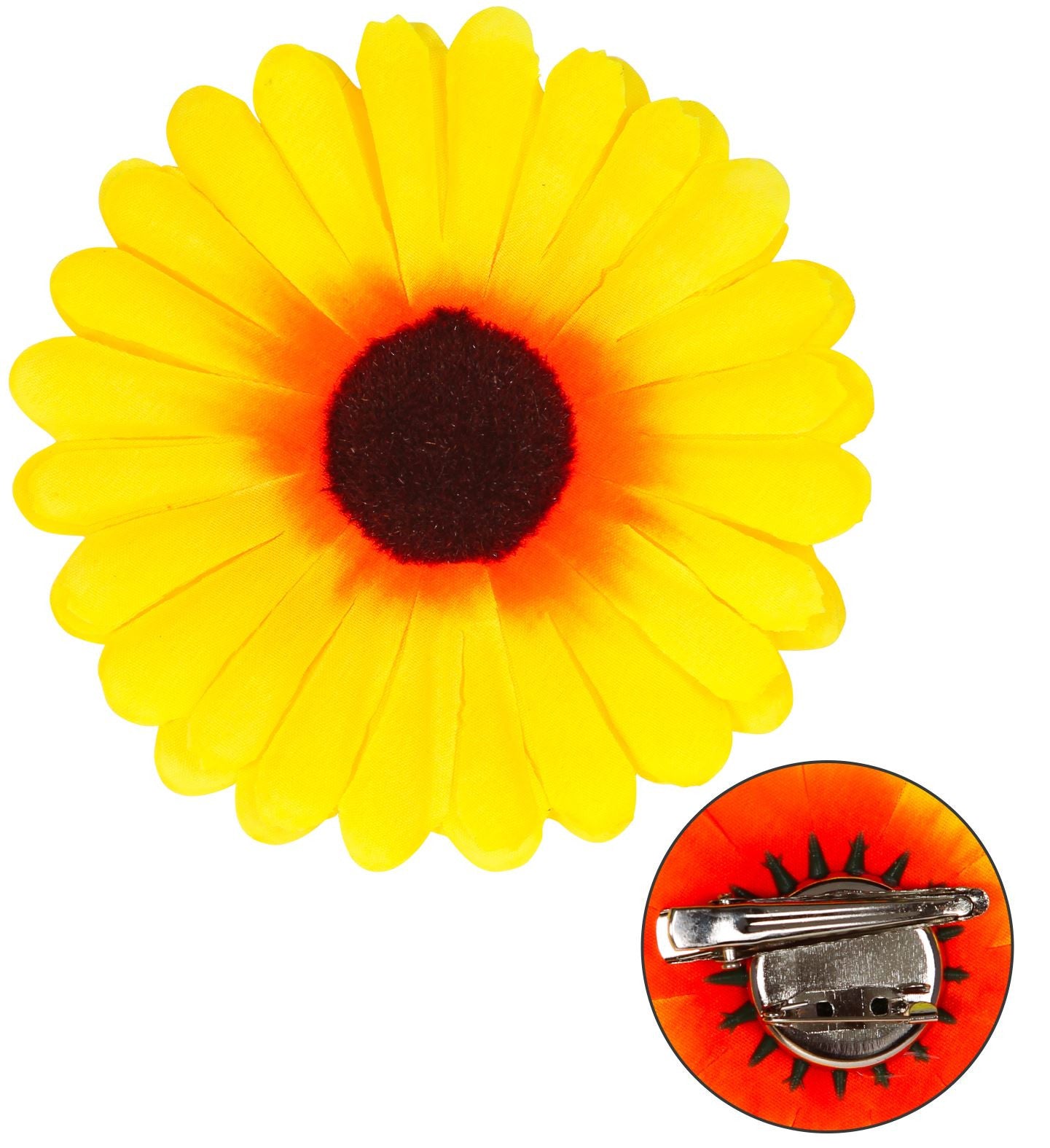 Flor de Girasol con Pinza para el Pelo e Imperdible