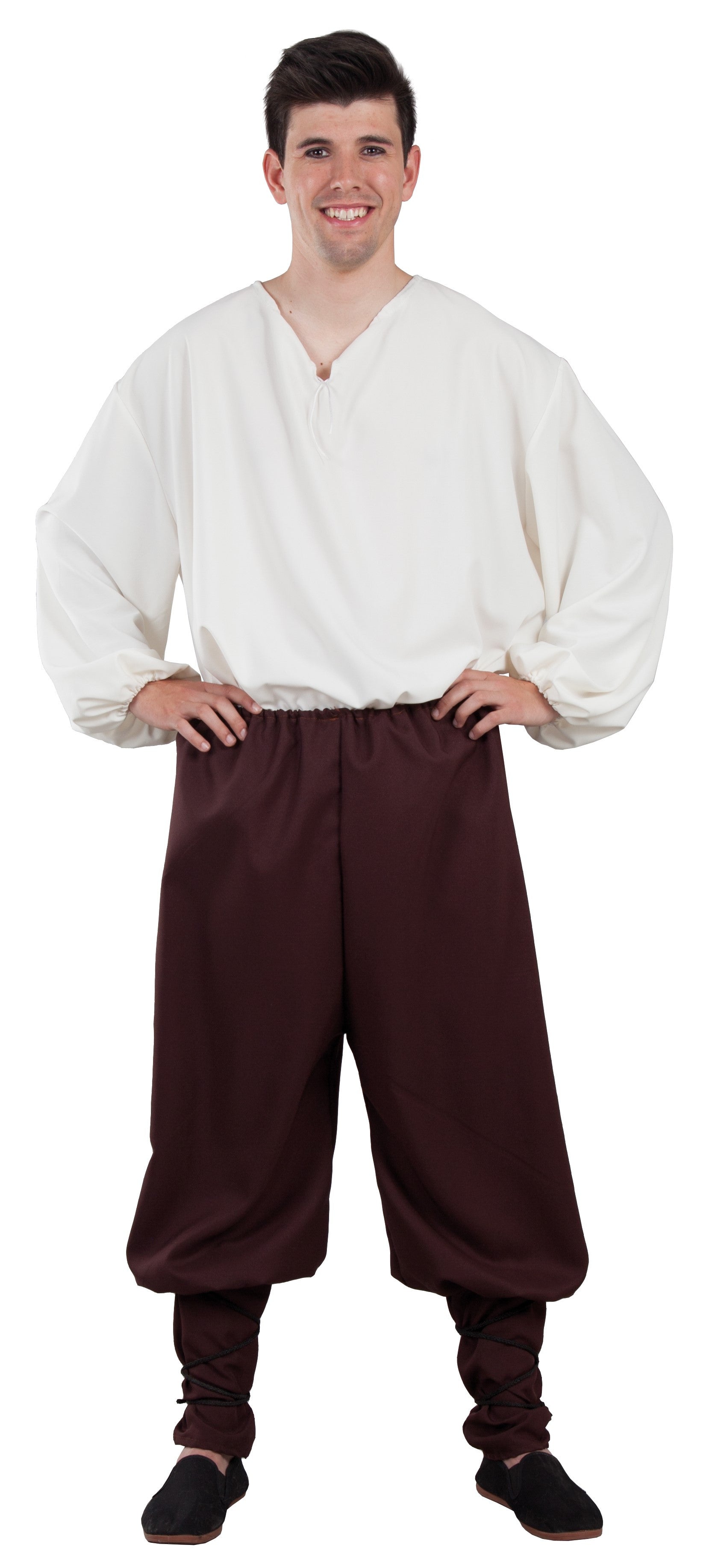 Pantalón Medieval Marrón Ancho para Adulto