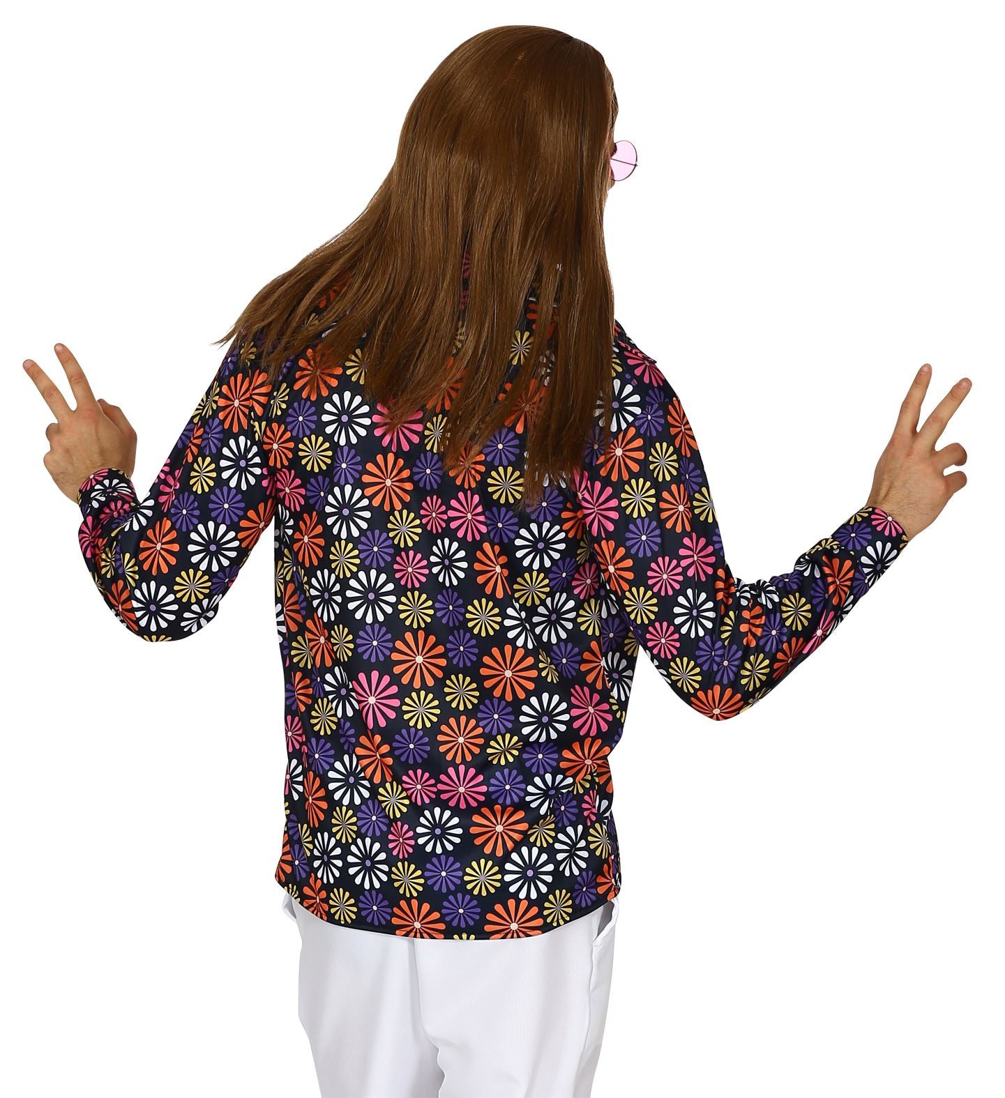 Camisa Hippie con Flores de Colores para Hombre