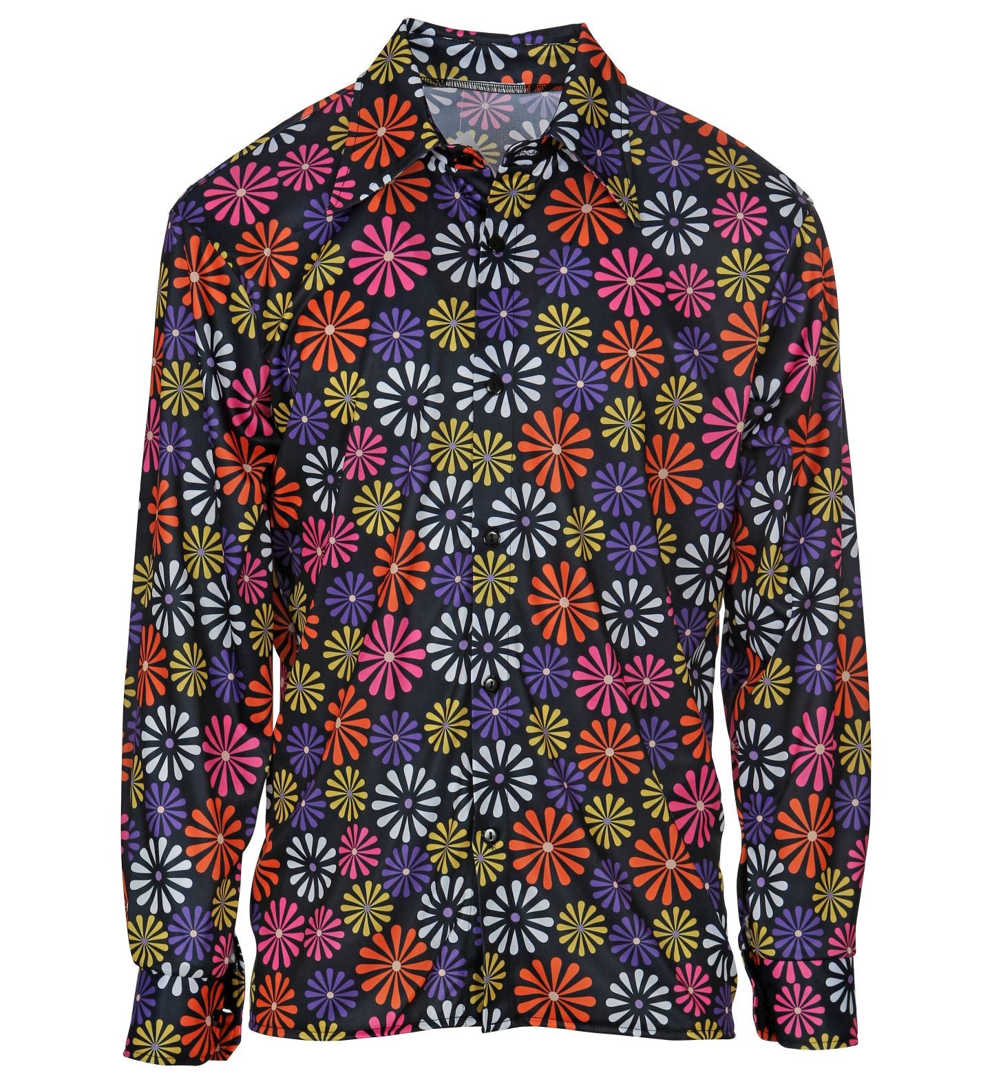 Camisa Hippie con Flores de Colores para Hombre