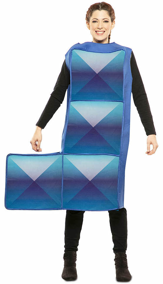 Disfraz de Tetris Azul Oscuro para Adulto