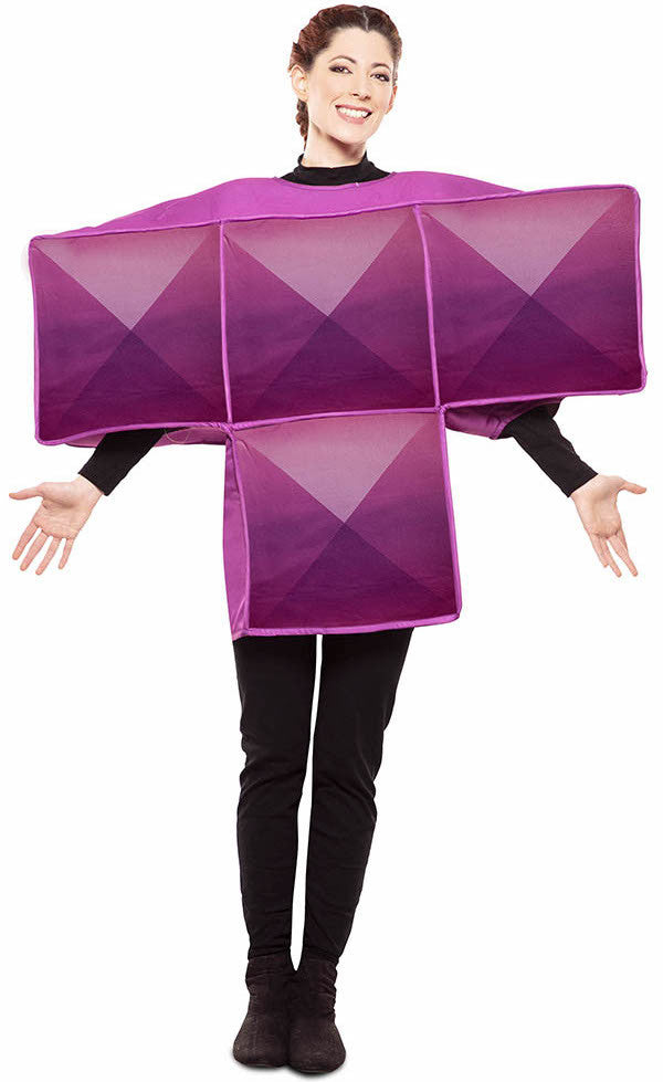 Disfraz de Tetris Morado para Adulto