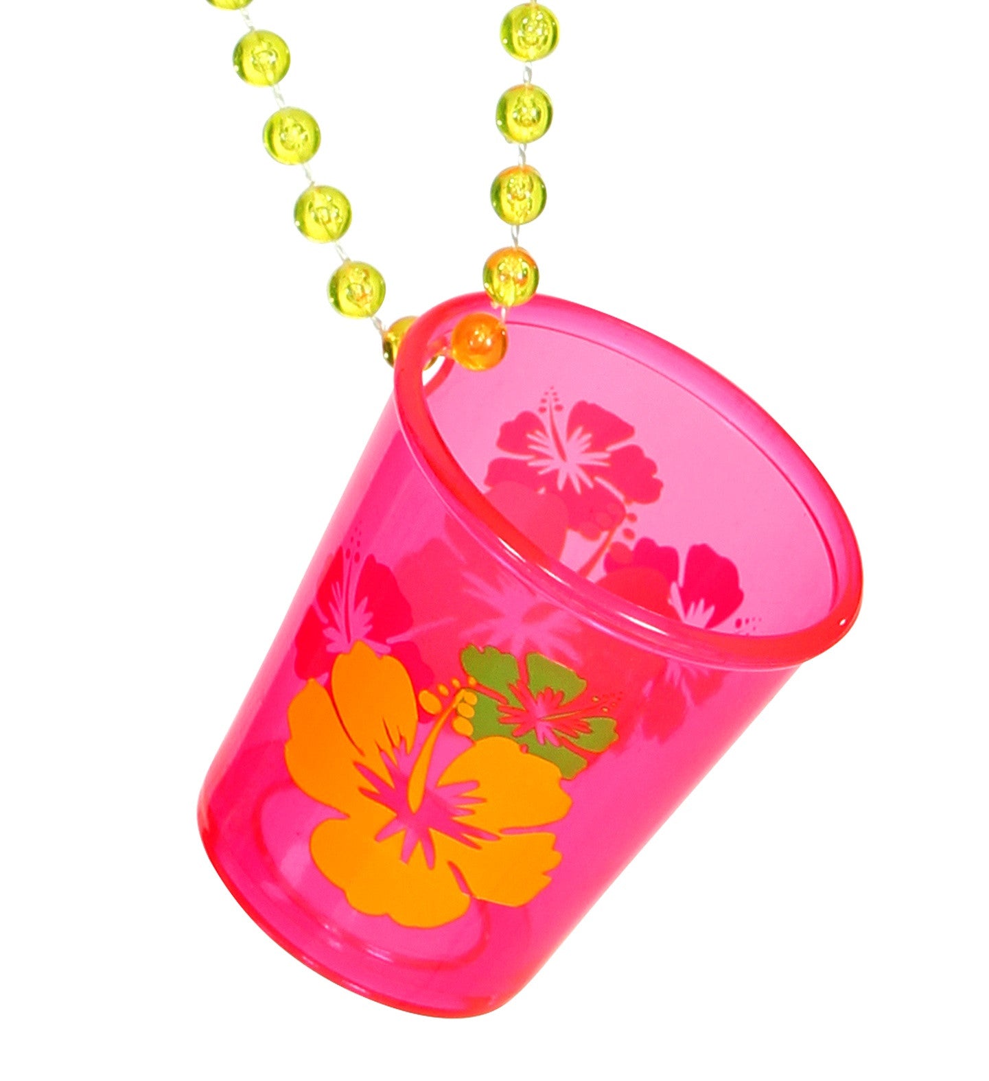 Vaso de Chupito Rosa con Collar de Bolas