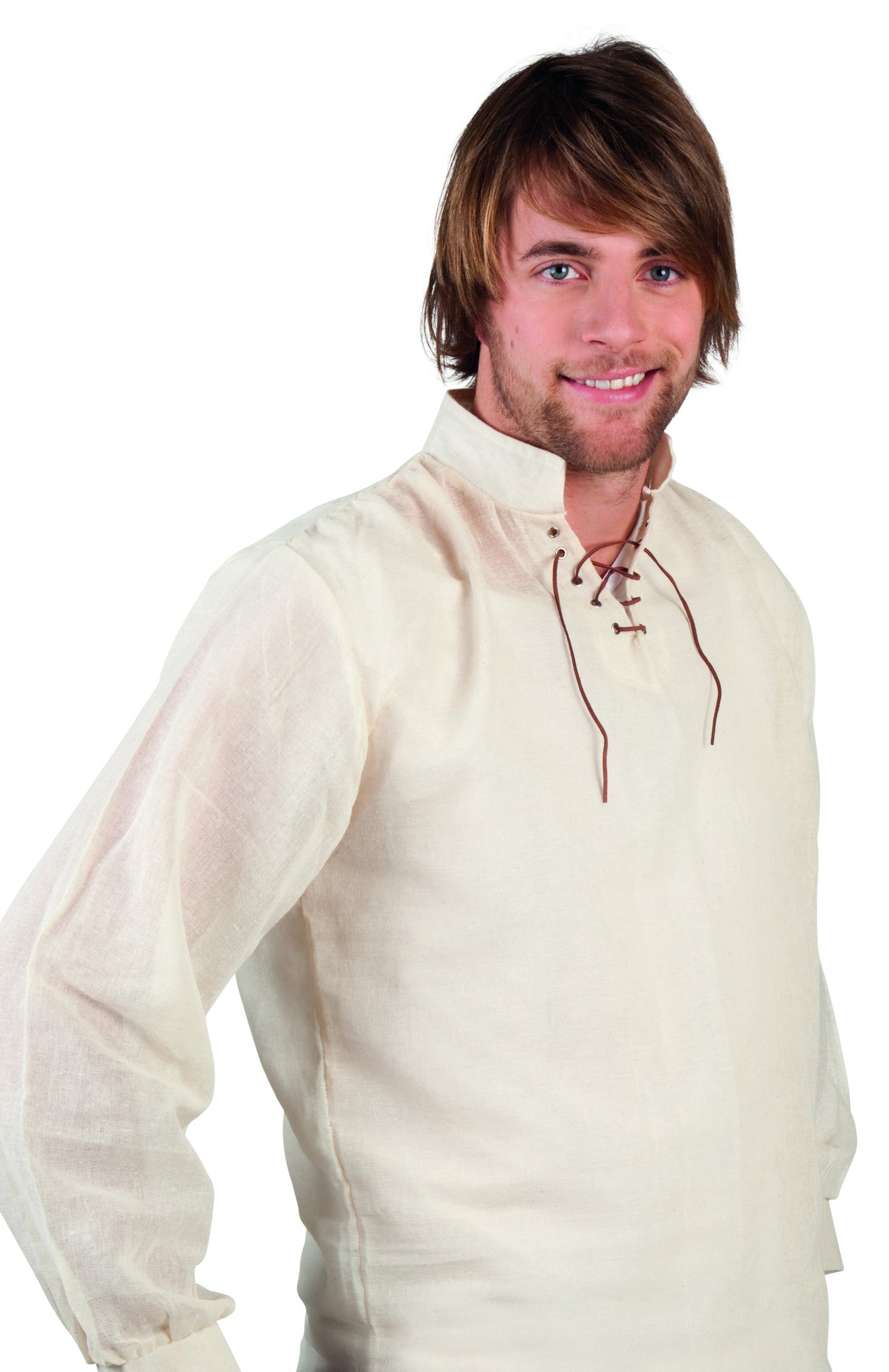 Camisa de Campesino Medieval Beige para Hombre