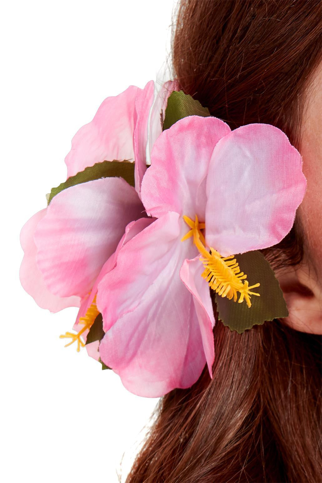 Flor Hawaiana Rosa para el Pelo