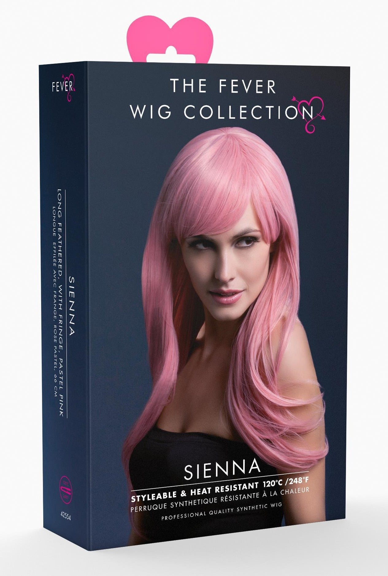 Peluca Rosa Pastel de Pelo Largo Ondulado Premium