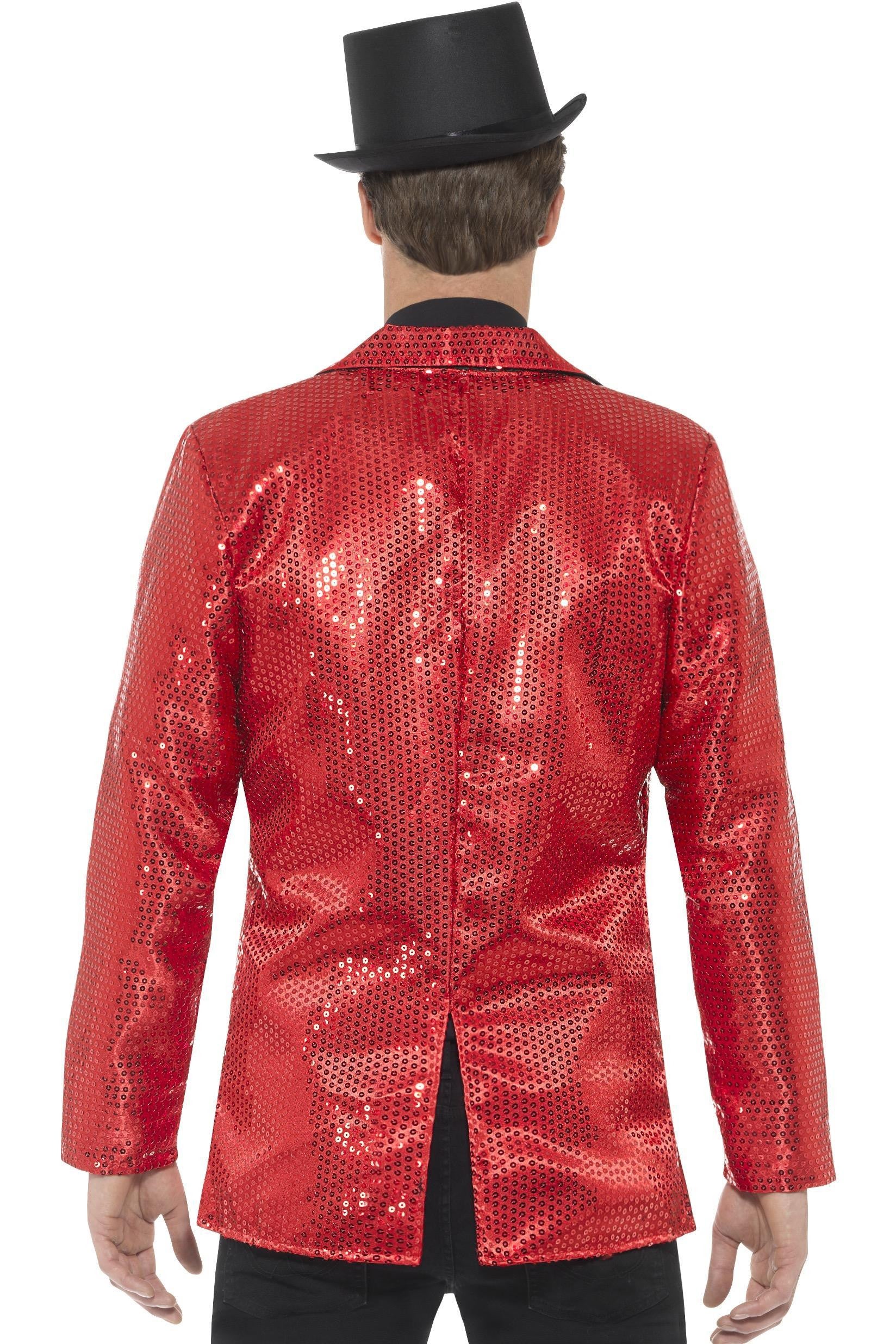 Chaqueta Roja de Lentejuelas para Hombre