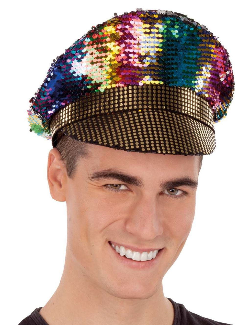 Gorra de Policía Multicolor con Lentejuelas