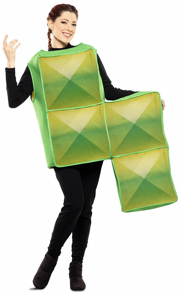 Disfraz de Tetris Verde para Adulto