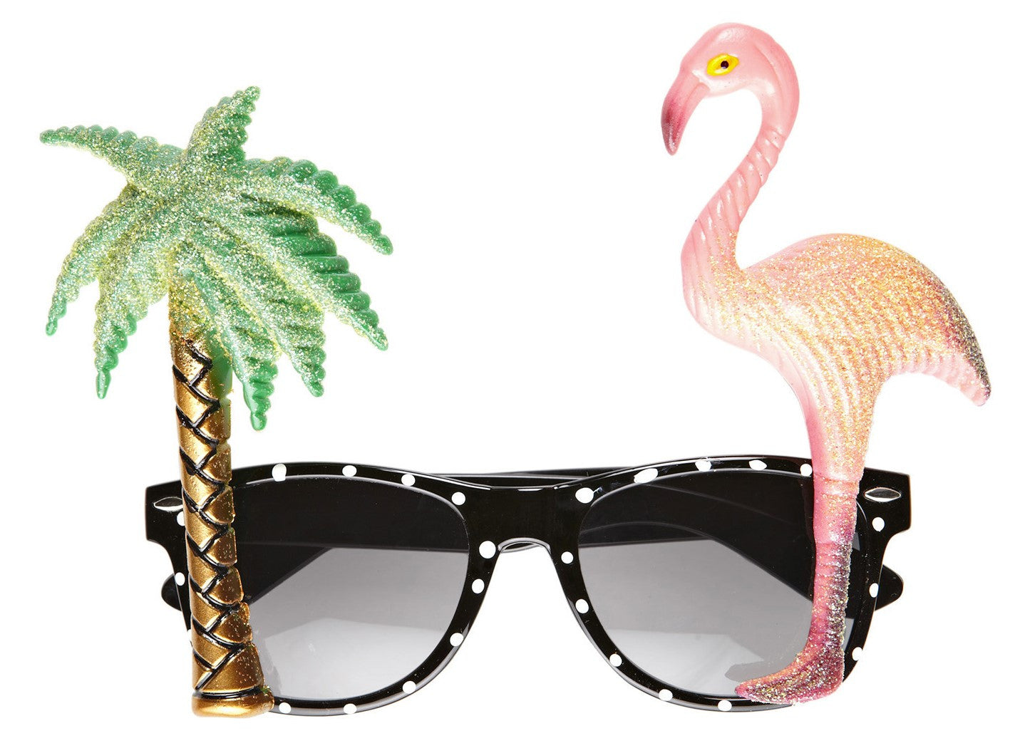 Gafas Hawaianas con Palmera y Flamenco