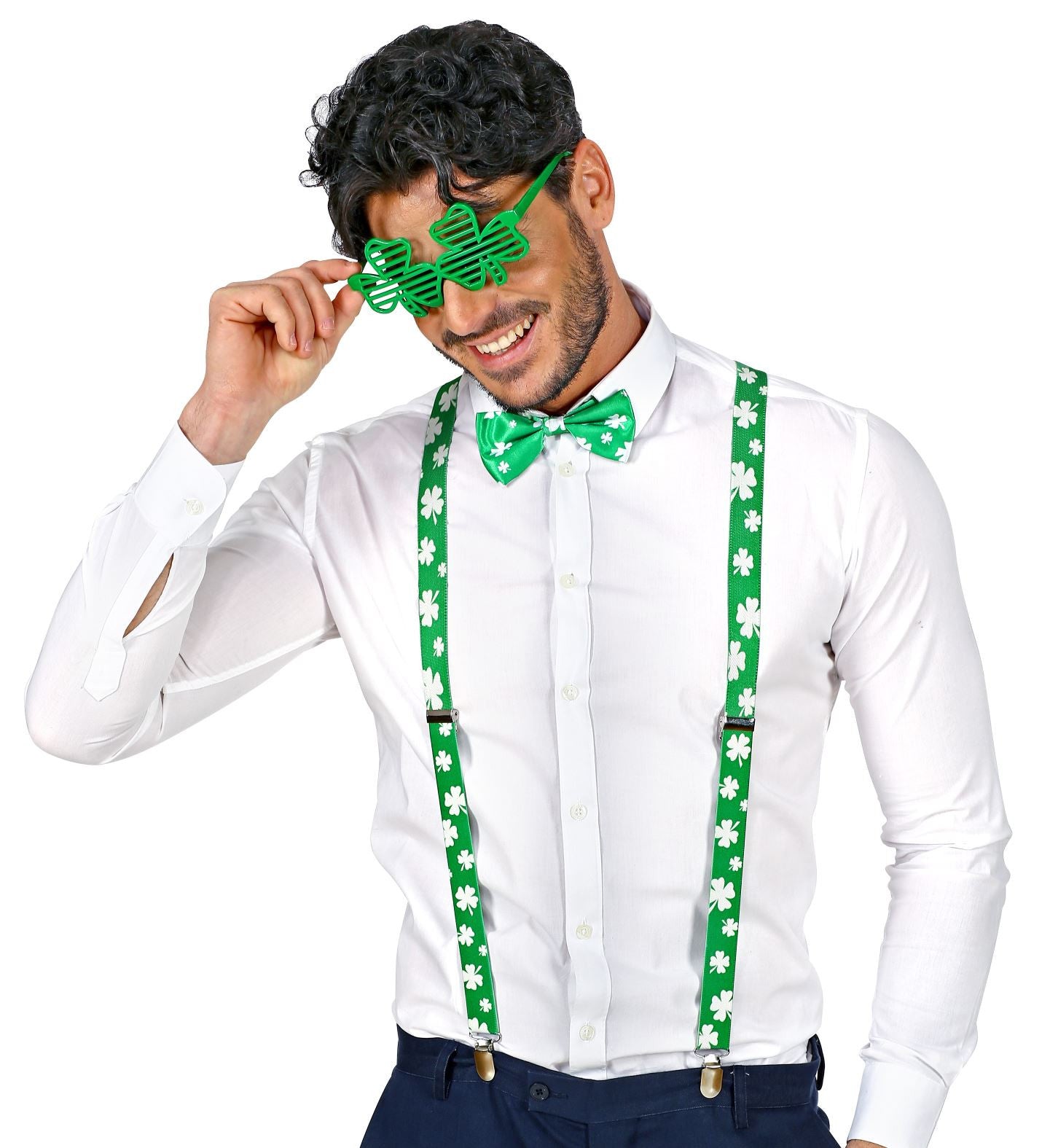 Kit de San Patricio con Gafas, Tirantes y Pajarita