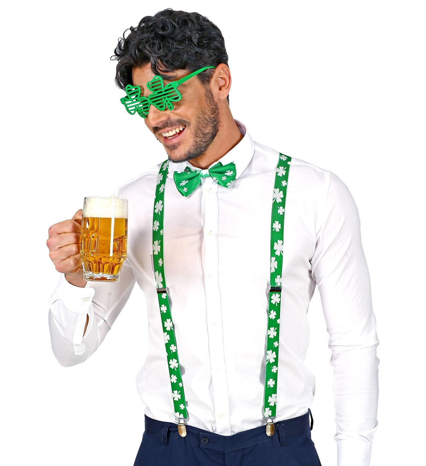 Kit de San Patricio con Gafas, Tirantes y Pajarita