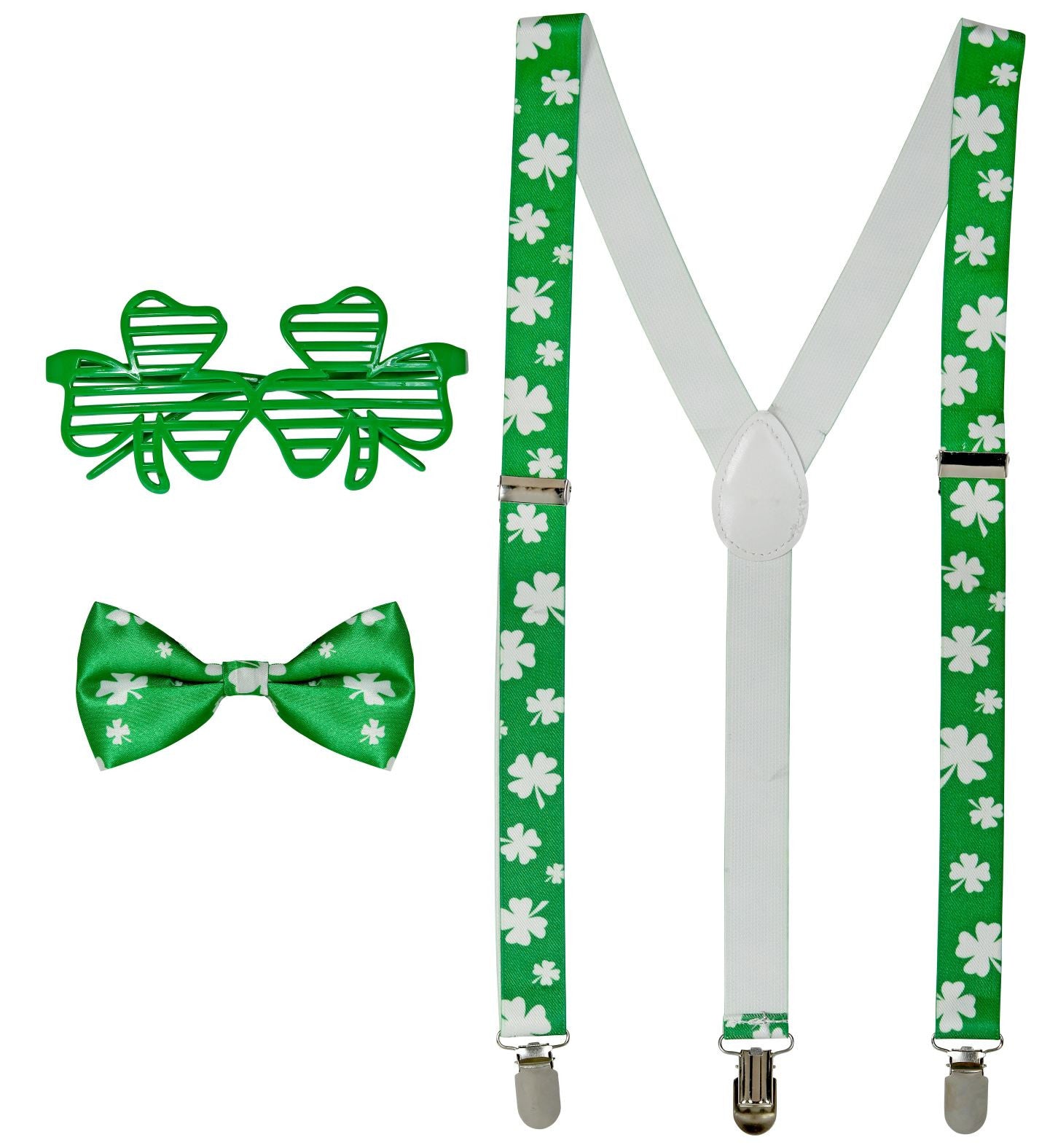 Kit de San Patricio con Gafas, Tirantes y Pajarita