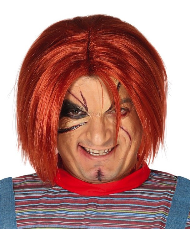 Peluca Naranja de Chucky para Adulto