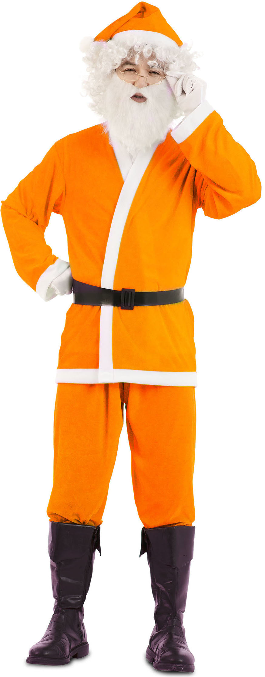 Disfraz de Papá Noel Naranja para Adulto