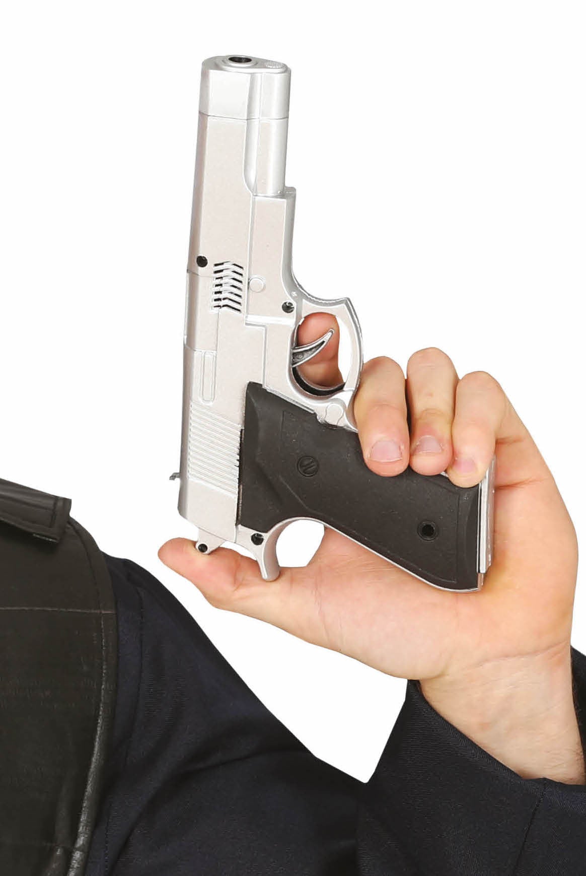 Pistola de Policía Plateada