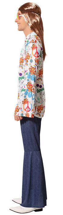 Disfraz de Hippie Jeans Estampado para Hombre