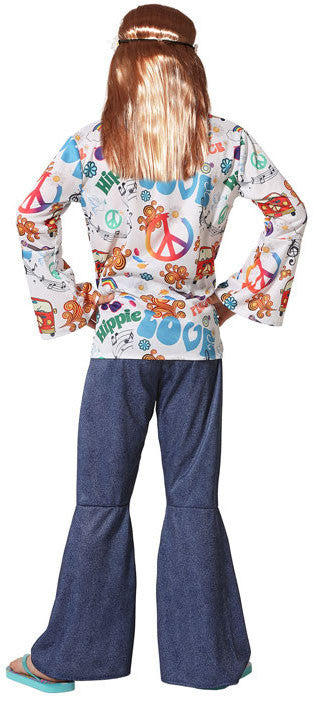 Disfraz de Hippie Jeans Estampado para Niño