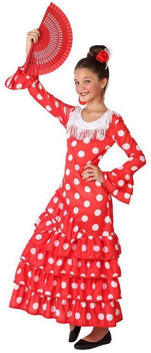 Disfraz de Flamenca Rojo Infantil