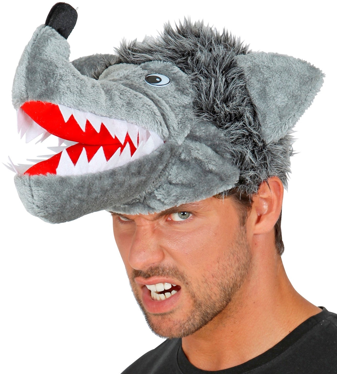 Gorro de Lobo Gris para Adulto