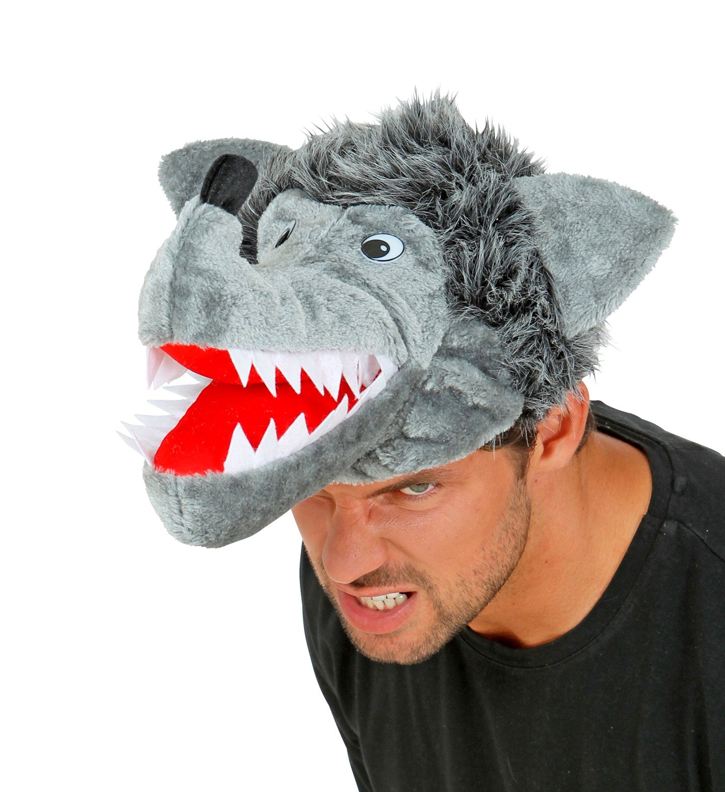 Gorro de Lobo Gris para Adulto