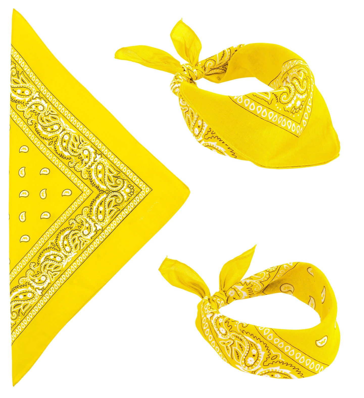 Pañuelo Bandana Amarillo para Adulto