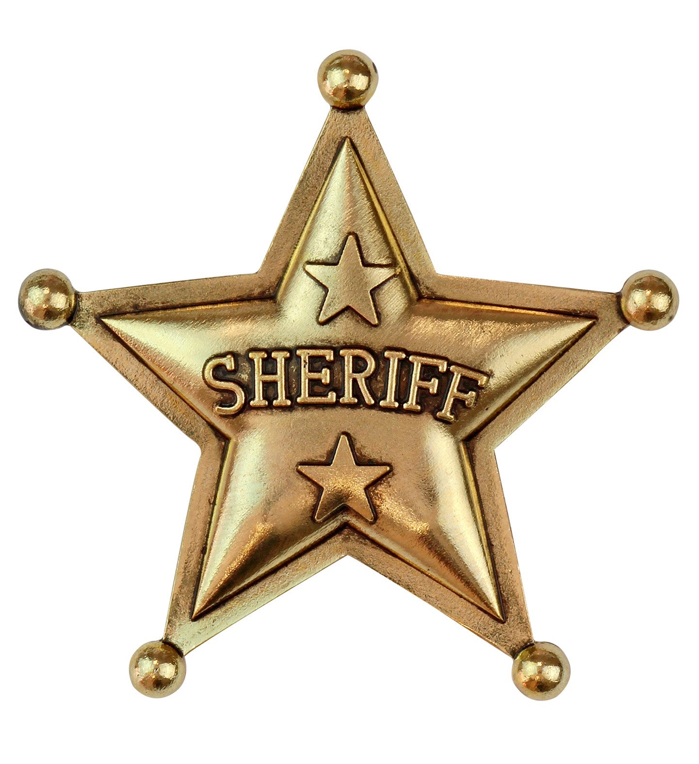 Estrella de Sheriff Dorada de Metal