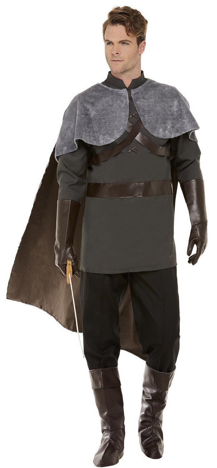 Disfraz de Señor Medieval Gris con Capa para Hombre