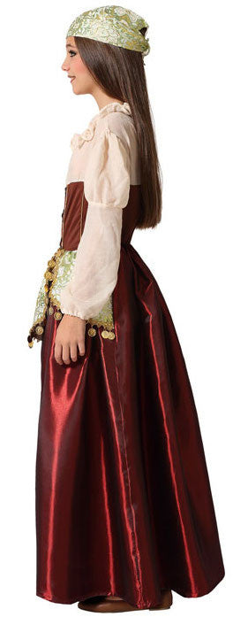 Disfraz de Gitana Medieval Infantil