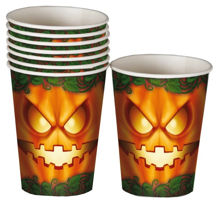 Pack 6 Vasos de Calabaza Sonriente