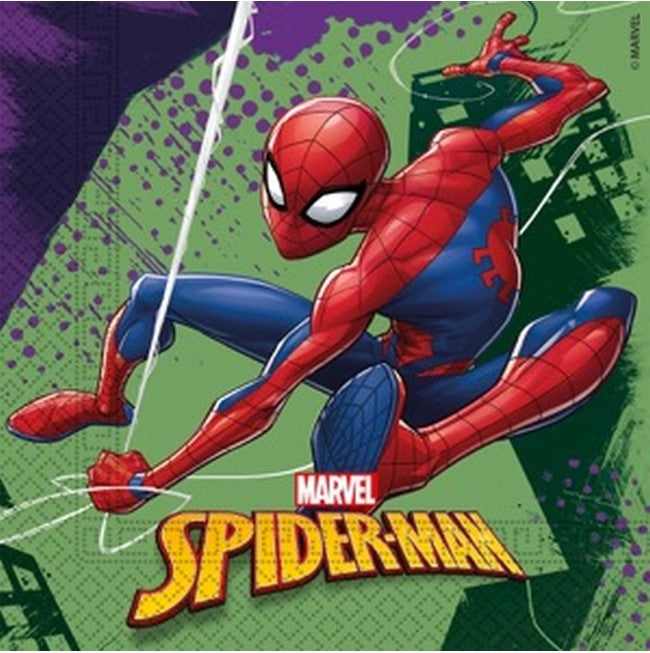 Pack de 20 Servilletas de Spider-Man