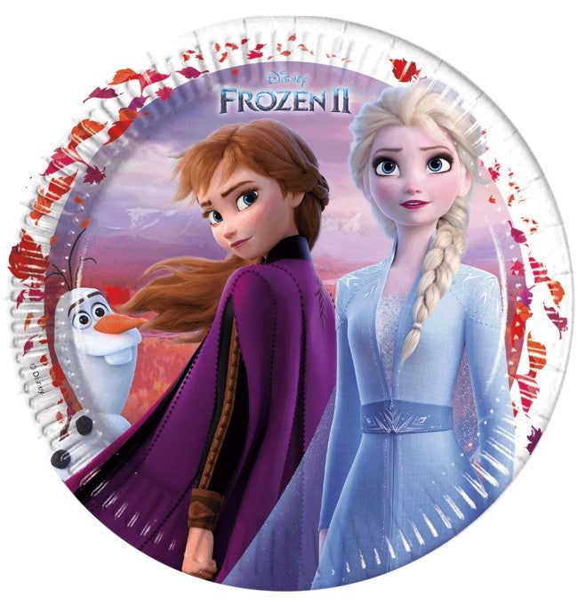 Pack de 8 Platos de Elsa y Anna de Frozen 2