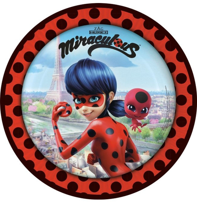 Pack de 8 Platos de Ladybug de 23cm