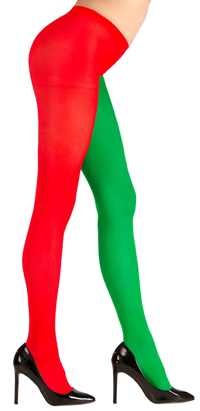 Pantys Rojos y Verdes de Elfo Navideño