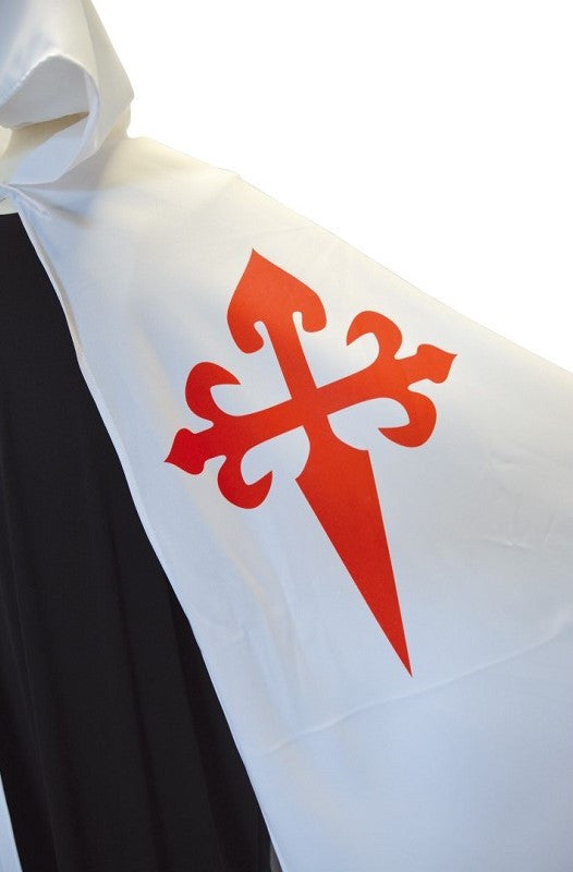 Capa Medieval Blanca con la Cruz de Santiago