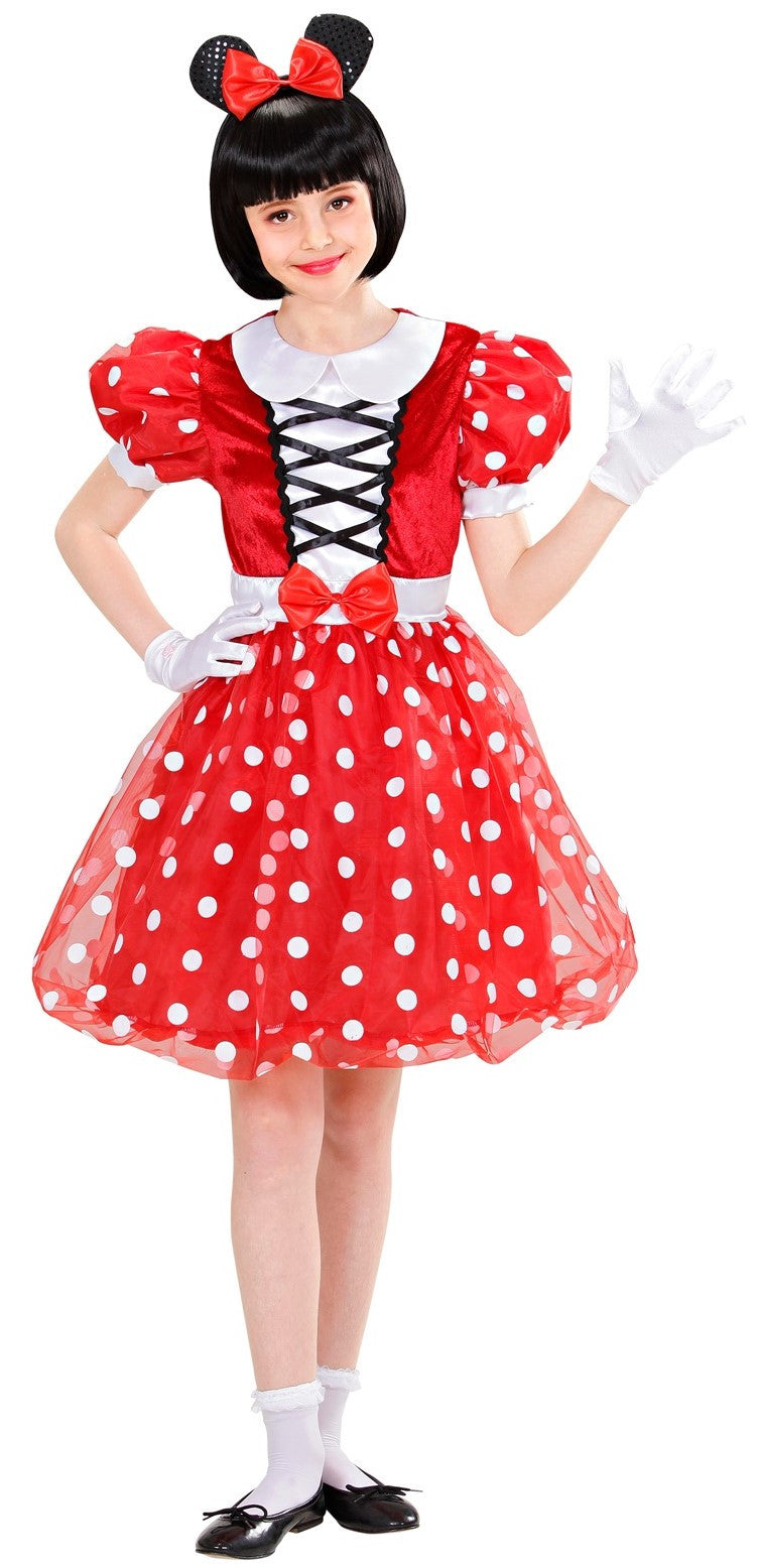 Disfraz de Minnie Infantil Rojo con Lunares Blancos