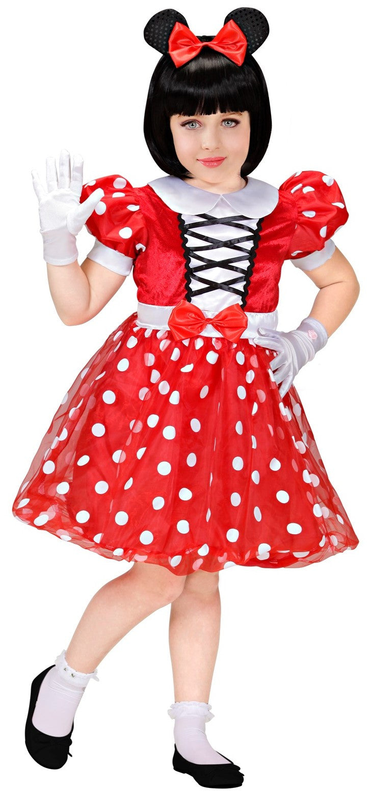 Disfraz de Minnie Infantil Rojo con Lunares Blancos