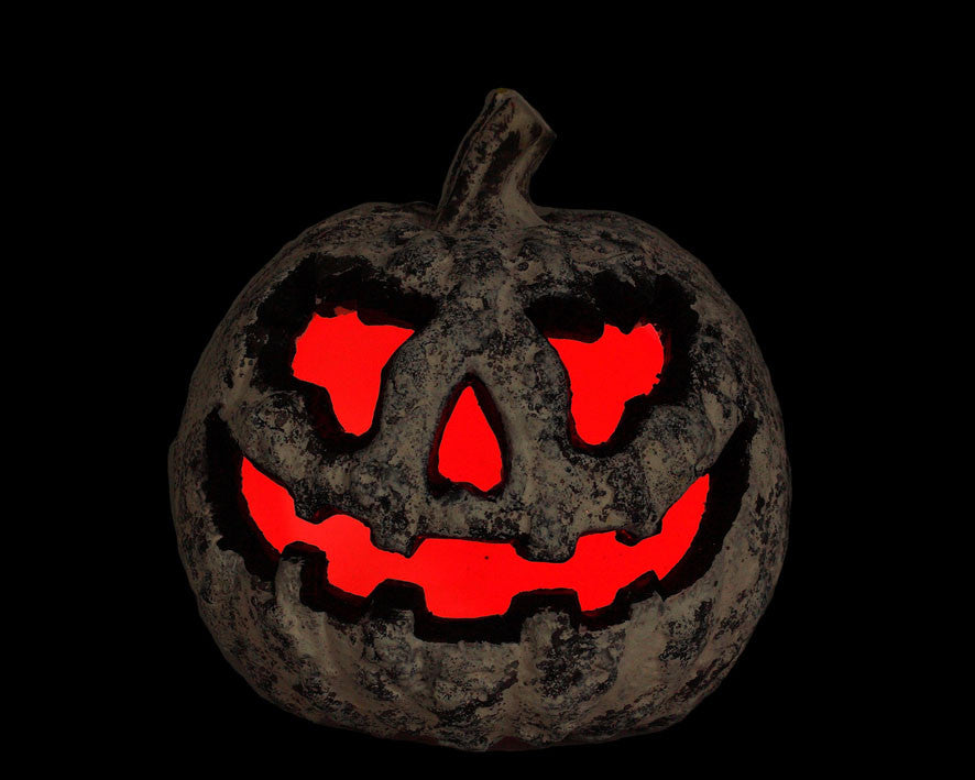 Calabaza Blanca de Halloween con Luz