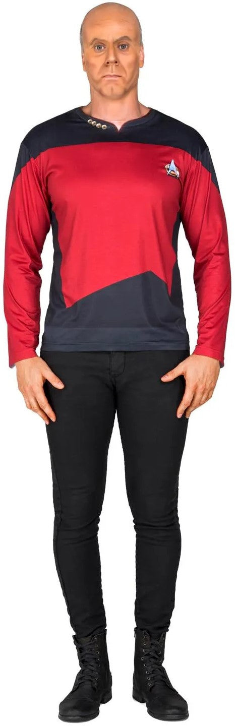 Camiseta Disfraz de Star Trek Picard Roja para Adulto