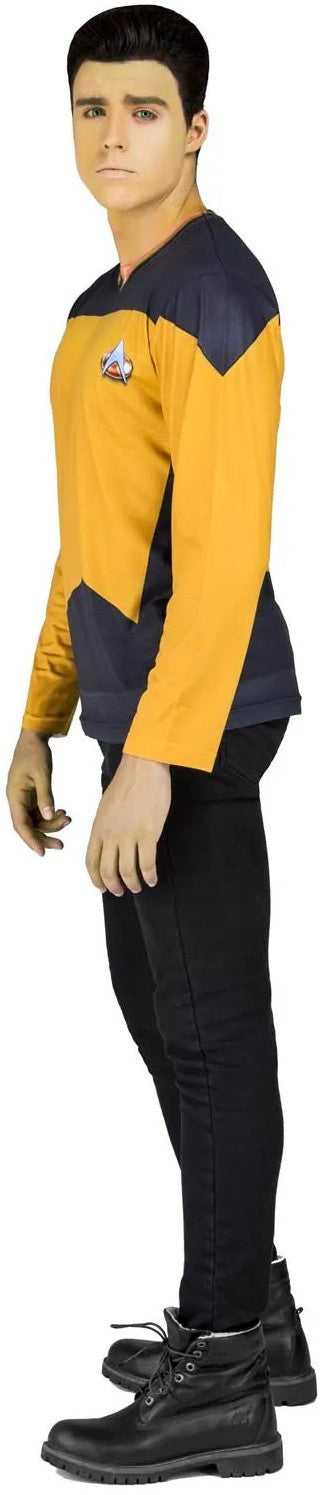 Camiseta Disfraz de Star Trek Data Amarilla para Adulto