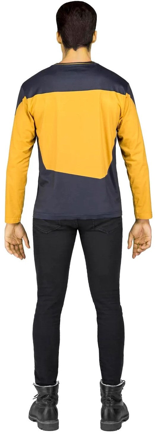 Camiseta Disfraz de Star Trek Data Amarilla para Adulto