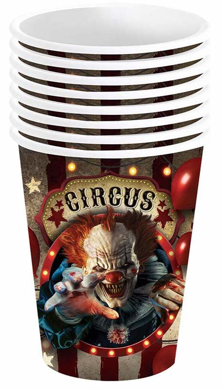 Pack 6 Vasos Circo Payaso Asesino