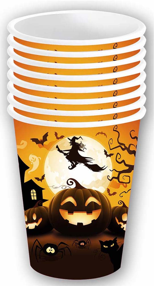 Pack 6 Vasos de Calabaza de Halloween